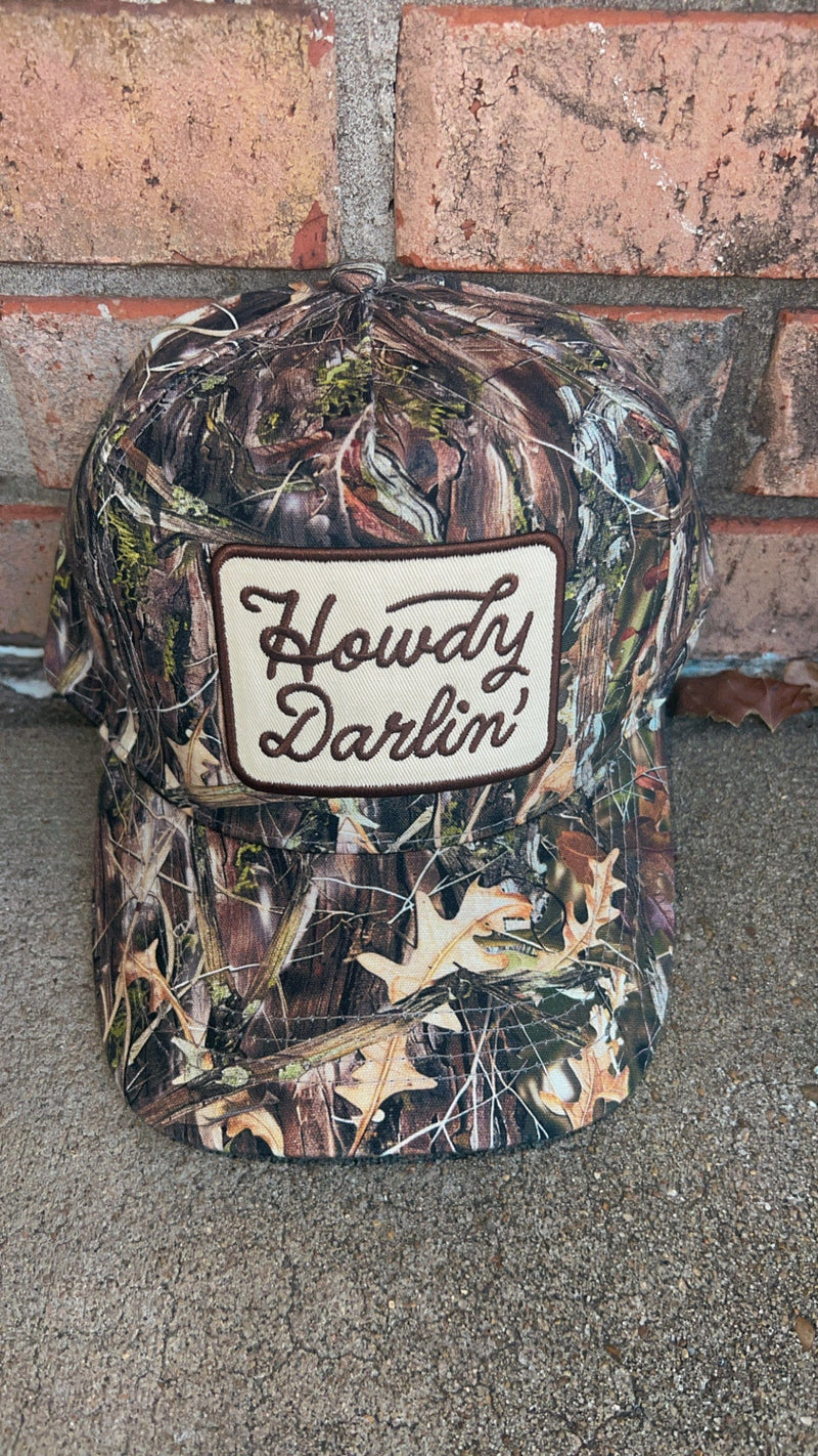 Twisted T Western & More Howdy Darlin’ Embroidery Patch Camo Trucker Hat