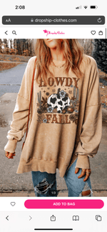 Twisted T Western & More “Howdy Fall” Western Pumpkin Sweatshirt.