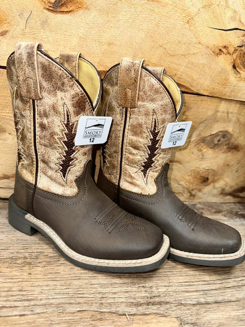 Twisted T Western & More Kids Smoky Mountain Desperado Brown Square Toe Boot
