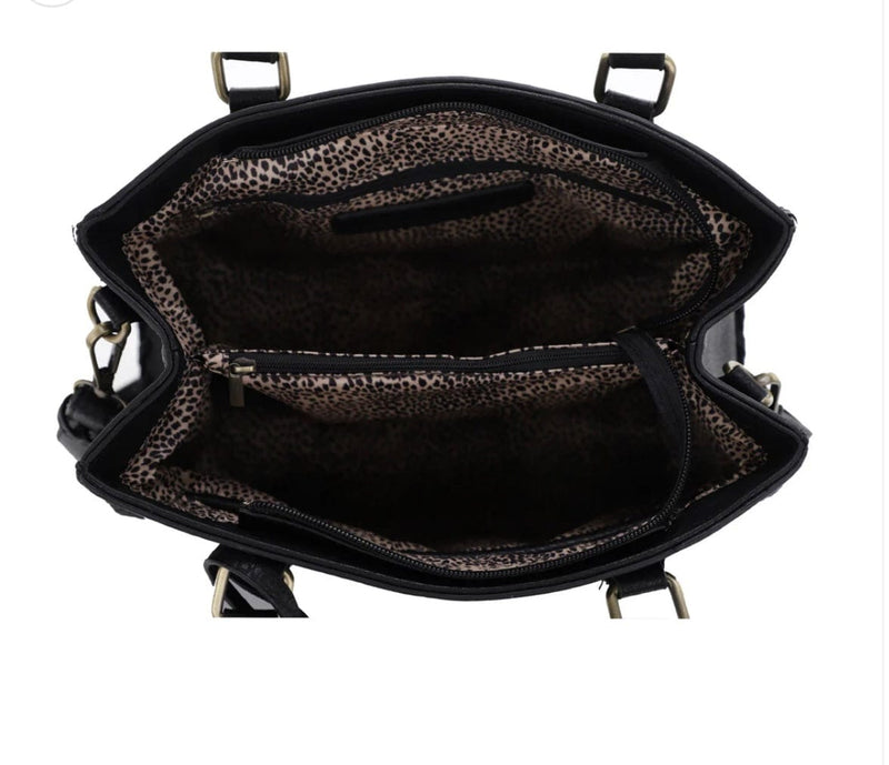 Twisted T Western & More Lioness Concealed Carry Satchel Bag in Black