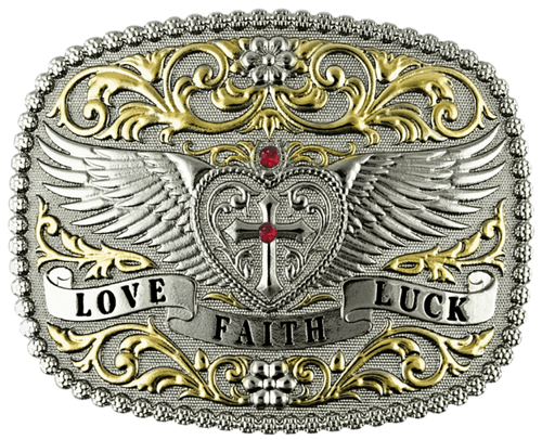 Twisted T Western & More Love, Faith, Luck Western Buckle