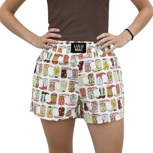 Twisted T Western & More Lulu Mac White Boot Boxer Shorts