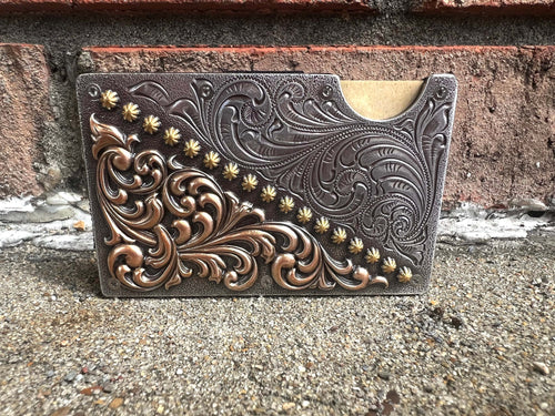 Twisted T Western & More M&F Mens Silver Brass Utility Wallet