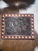 Twisted T Western & More Men’s Ariat Floral Leather Rodeo Wallet and Bifold Wallet