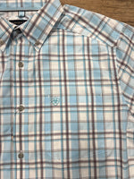 Twisted T Western & More Men’s Ariat Pro Geoffrey Short Sleeve Shirt in Light Turquoise