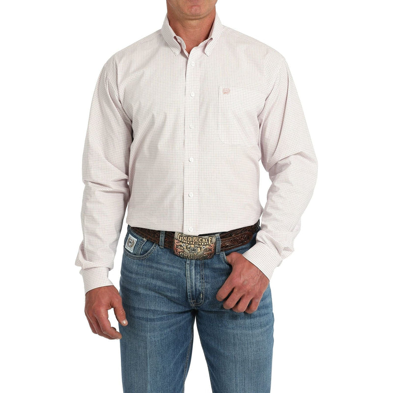 Twisted T Western & More Men’s Cinch Button Up Lt Pink LS Shirt MTW1105912