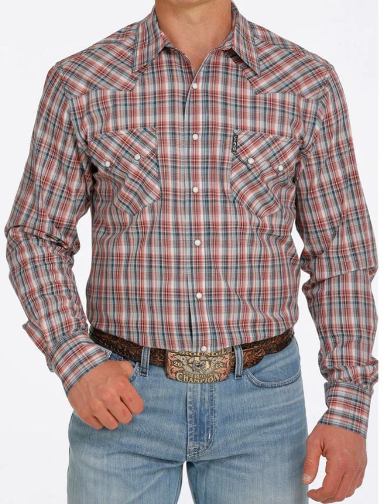 Twisted T Western & More Men’s Cinch Multi Plaid Snap Shirt