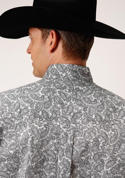 Twisted T Western & More Men's Roper White Paisley Button Shirt