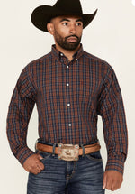 Twisted T Western & More Men's Shirts Men’s Ariat Iker Plaid Long Sleeve Button Down Wrinkle Free Western Shirt