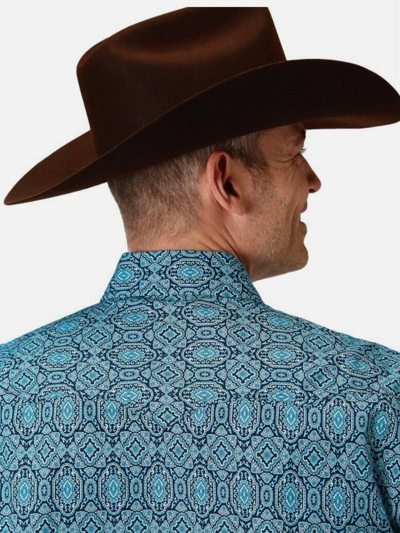 Twisted T Western & More Mens Apparel Mens Roper Autumn Sky Snap Shirt