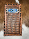 Twisted T Western & More Mens Blue Diamond Inlay Wallet