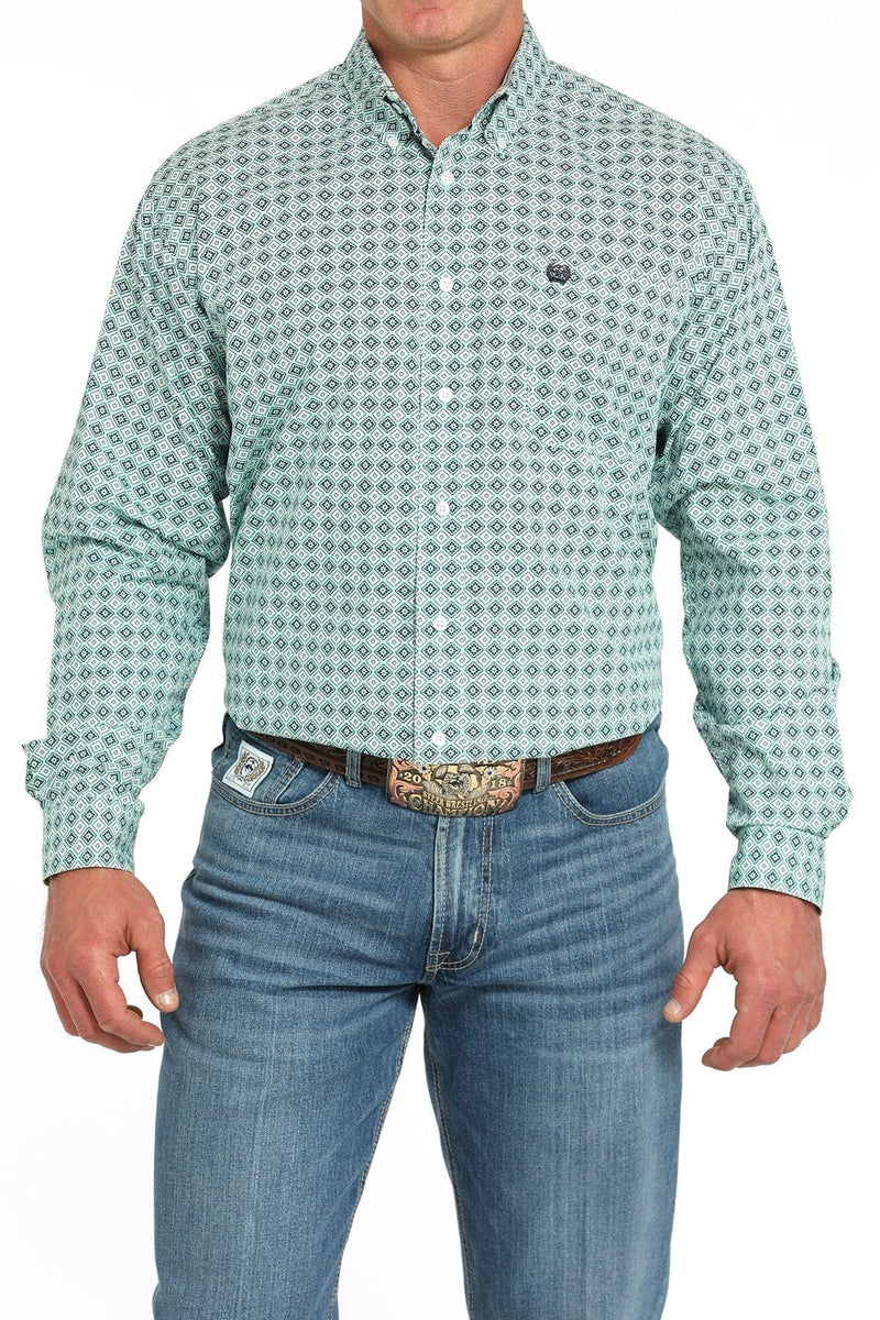 Twisted T Western & More Mens Cinch Medallion Print Button Down Western Shirt