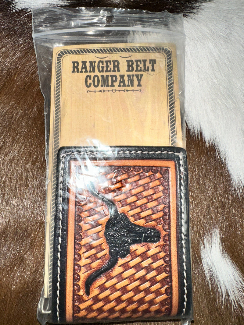 Twisted T Western & More Mens Leather Steer Head Money Clip