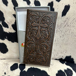 Twisted T Western & More Rodeo Mens Nocona Leather Cross Floral  Wallet