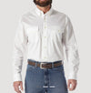 Twisted T Western & More Mens Wrangler LS Solid White Button Shirt