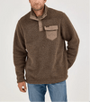 Twisted T Western & More Mens Wrangler Quarter Snap Sherpa Pullover