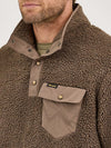 Twisted T Western & More Mens Wrangler Quarter Snap Sherpa Pullover