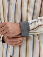 Twisted T Western & More Mens Wrangler Retro Rusty Stripe Premium LS Shirt