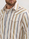 Twisted T Western & More Mens Wrangler Retro Rusty Stripe Premium LS Shirt