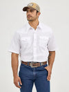 Twisted T Western & More Mens Wrangler SS White Western Snap Shirt