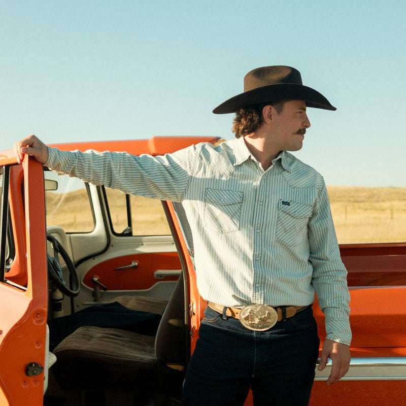 Twisted T Western & More Mens Wrangler Vintage Inspired LS Snap