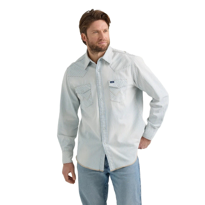 Twisted T Western & More Mens Wrangler Vintage Inspired LS Snap