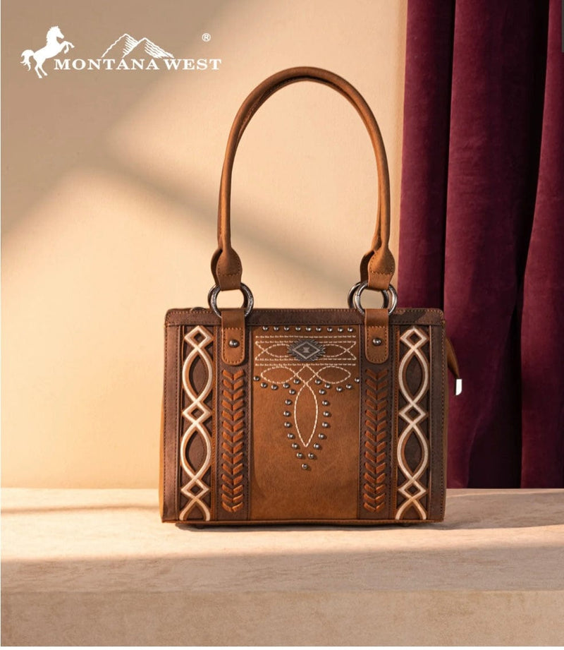Twisted T Western & More Montana West Cut-Out Embroidered CC Tote
