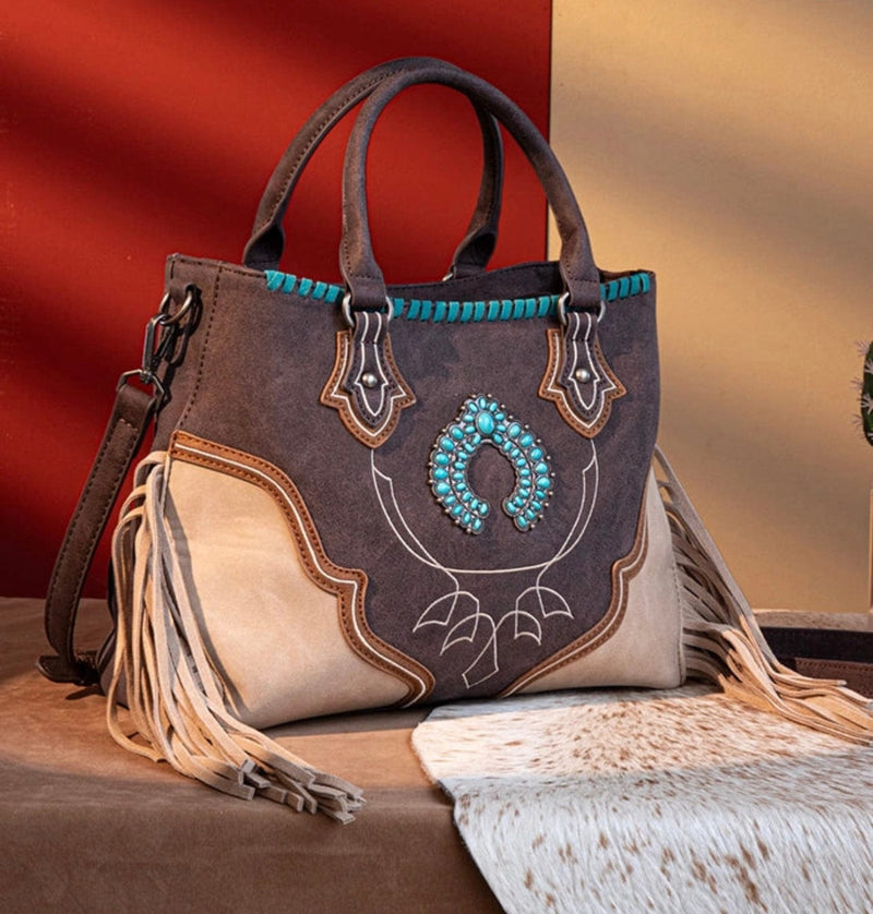 Twisted T Western & More Montana West Fringe Concho Western Purse