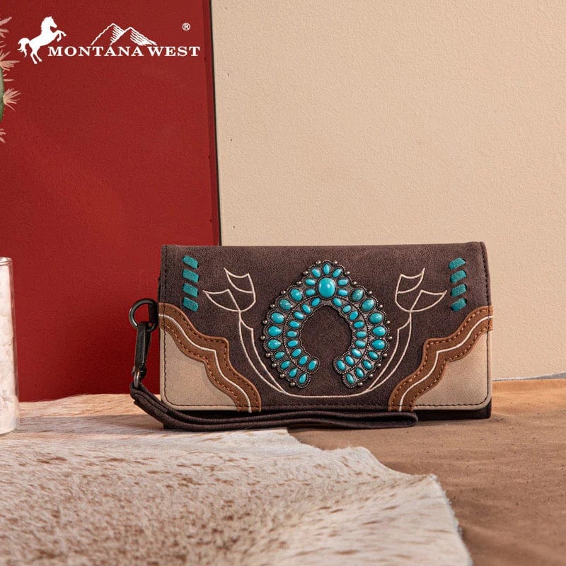 Twisted T Western & More Montana West Turquoise Concho Wristlet