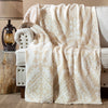 Twisted T Western & More Moroccan Reversible Tan Stretchy Throw Blanket
