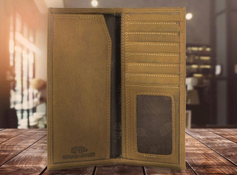 Twisted T Western & More MS State Bulldogs Vintage Tan Leather Secretary Wallet