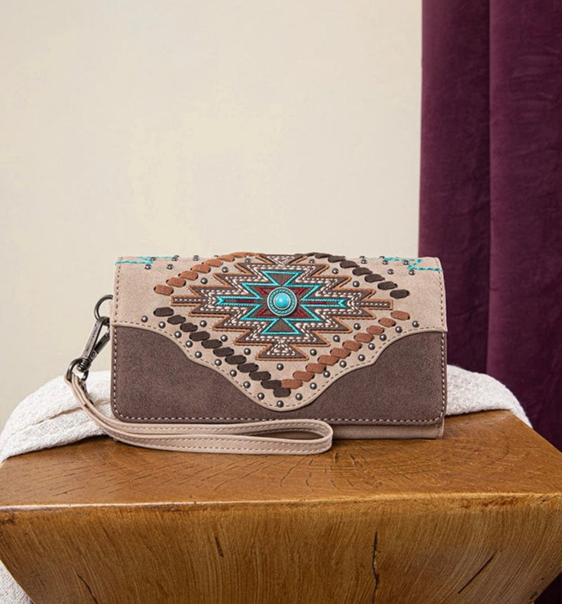 Twisted T Western & More Wallet MW Embroidered Aztec Concealed Carry Crossbody/ Wallet