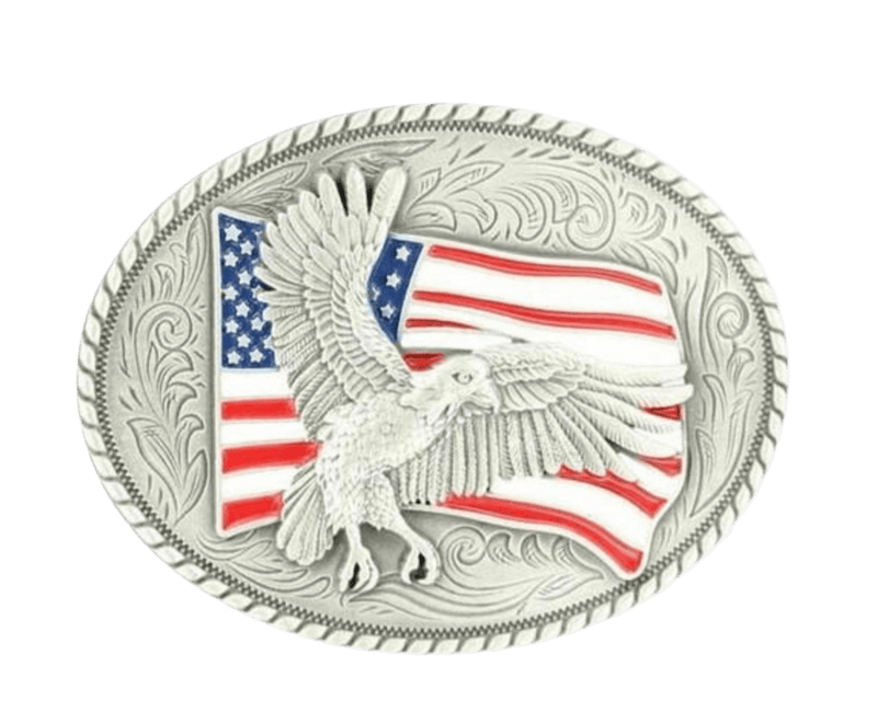 Twisted T Western & More Nocona American Eagle/Flag Buckle