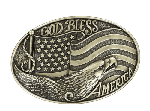 Twisted T Western & More Nocona God Bless America Buckle