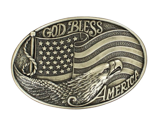 Twisted T Western & More Nocona God Bless America Buckle