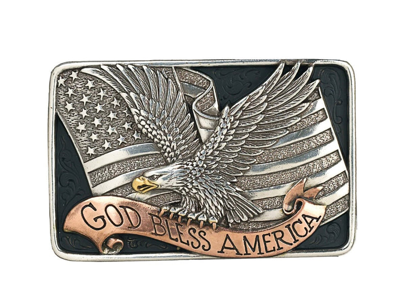 Twisted T Western & More Nocona “God Bless America” Flag RG Buckle