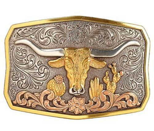 Twisted T Western & More Nocona Gold Western Longhorn Buckle