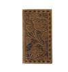 Twisted T Western & More Nocona Men's Leather Floral Buck Laced Brown Wallet