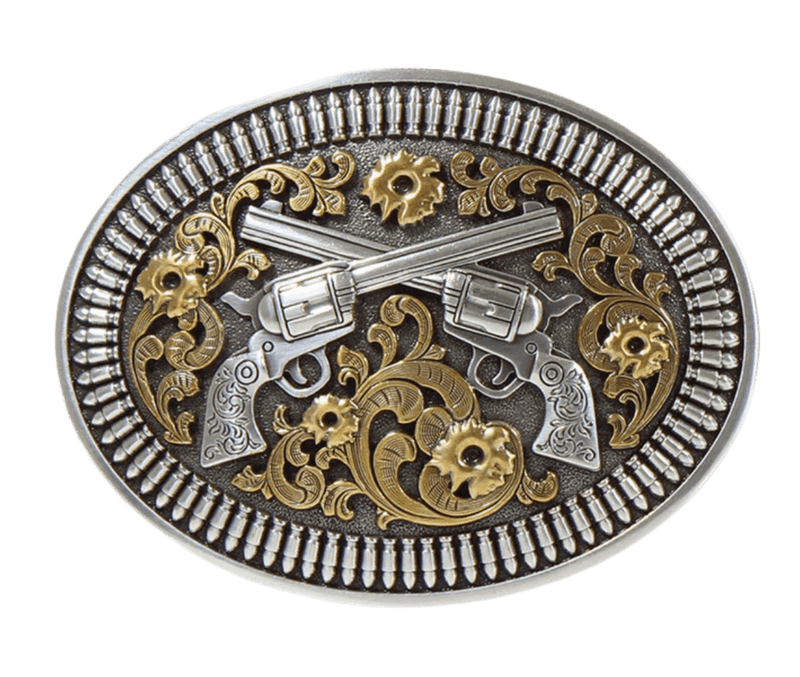 Twisted T Western & More Nocona Oval Floral Revolver Buckle