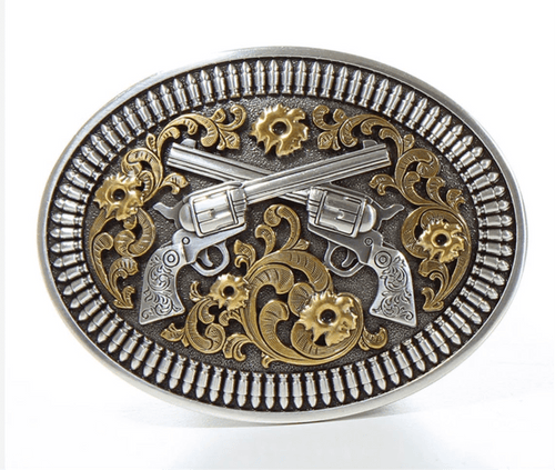 Twisted T Western & More Nocona Oval Floral Revolver Buckle