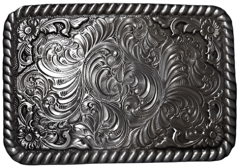 Twisted T Western & More Nocona Rectangle Western Floral Scroll Belt Buckle 37120
