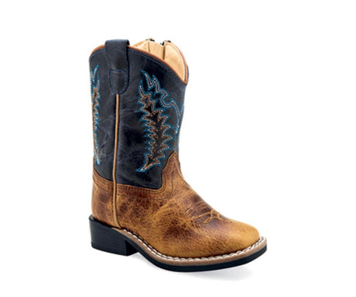 Twisted T Western & More Old West Toddler Navy Square Toe Boot