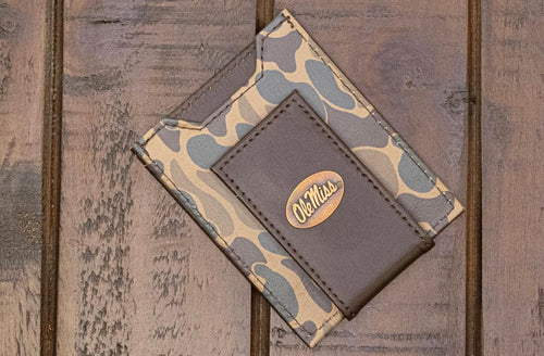 Twisted T Western & More Ole Miss Rebels Old School Camo Leather Wallet