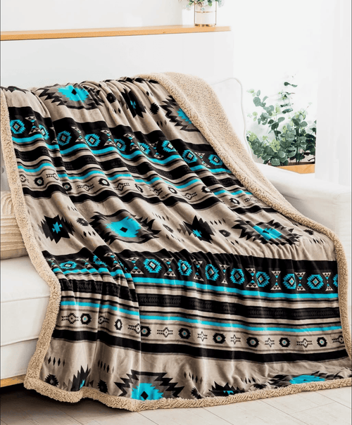 Twisted T Western & More Oversized Sherpa Throw Blanket