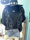 Twisted T Western & More Oversized Studded Boot Stitch Top