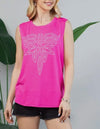 Twisted T Western & More Pink Boot Stitch Sleeveless Top