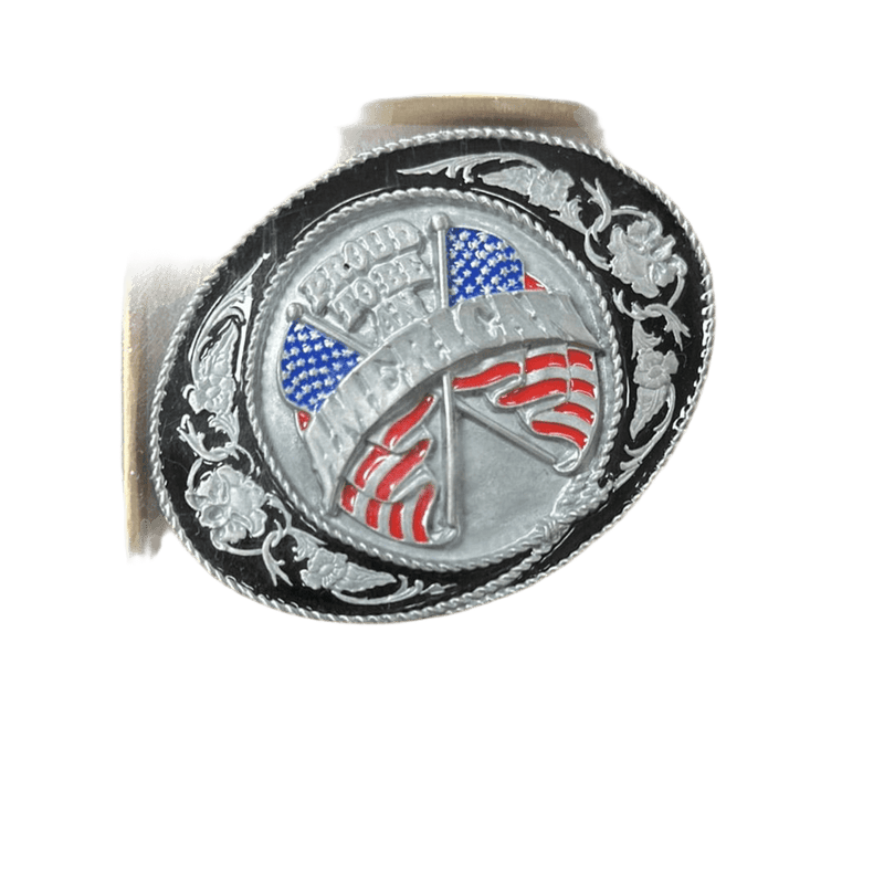Twisted T Western & More “Proud to be an American” Belt Buckle