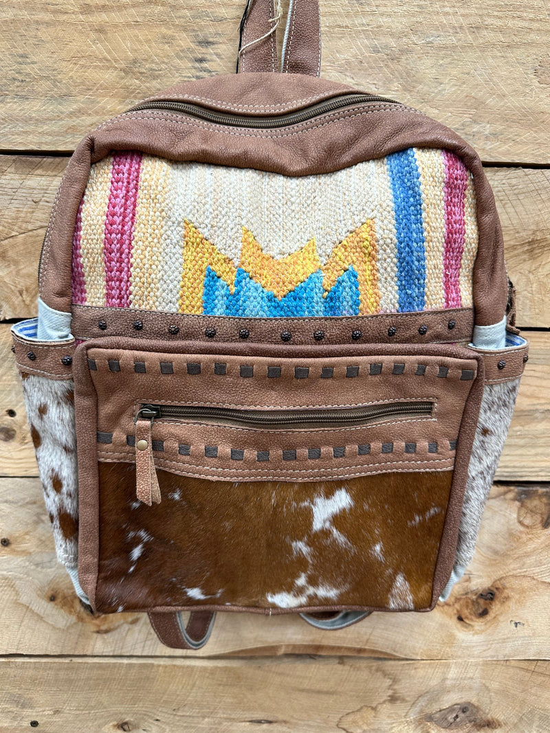Twisted T Western & More Purses Canvas & Hairon Backpack
