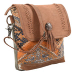Twisted T Western & More Purses 12x12 Leather & Canvas Ladies Crossbody