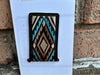 Twisted T Western & More Ranger Belt Company Basketweave and Blue Embroidery Magnetic Money Clip